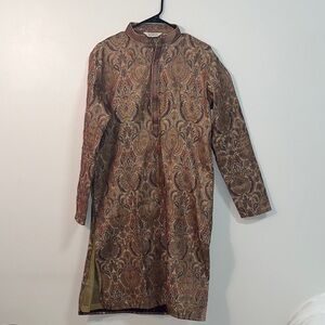 Brown Patterned Men’s Kurta